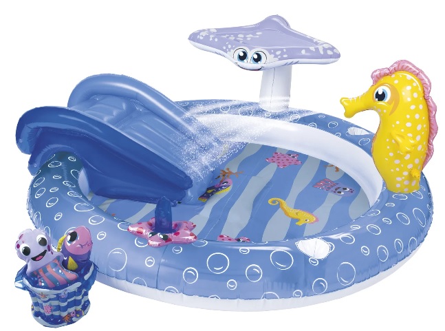 KidLand 446476 Detský bazénik Podmorský svet so šmykľavkou 185 x 89 x 203 cm